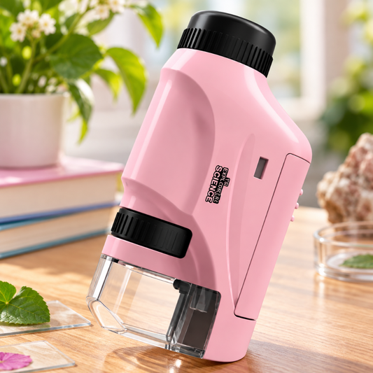 microscope de poche compact avec lentille grossissante