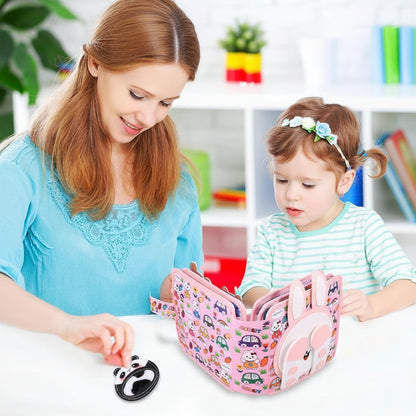 Livre Sensoriel Bebe en Feutrine | Busy Book Montessori