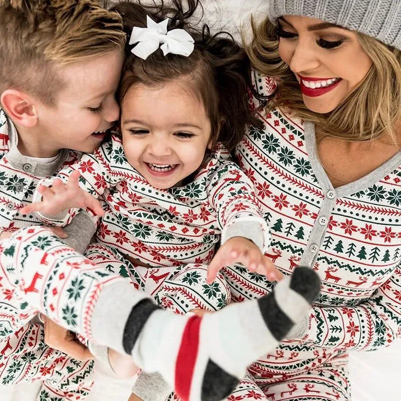 Pyjama noel famille | Noel blanc tous ensemble™