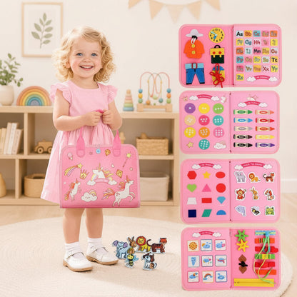 Busy board sensoriel Montessori planche éveil bébé en feutre doux