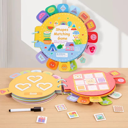 Montessori English Letter Game Busy Book Educational Paper Toy for Pen Control Training Quiet Learning Toy