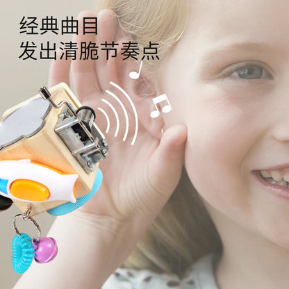 Best Selling Wooden Toys Multifunction Music Busy Block Remove Fidget Sensory Toys Montessori Educational Toys for Child