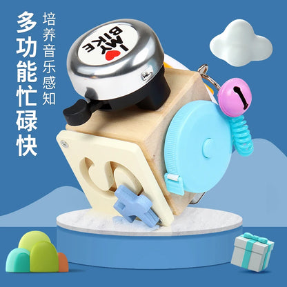 Best Selling Wooden Toys Multifunction Music Busy Block Remove Fidget Sensory Toys Montessori Educational Toys for Child