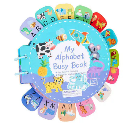 Montessori English Letter Game Busy Book Educational Paper Toy for Pen Control Training Quiet Learning Toy