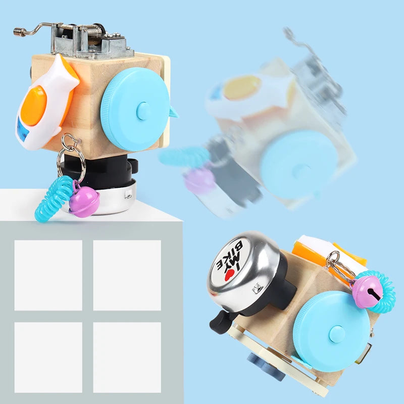 Best Selling Wooden Toys Multifunction Music Busy Block Remove Fidget Sensory Toys Montessori Educational Toys for Child
