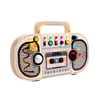 Wooden Busy Board Switch Activity Busy Board Montessori Busy Board Montessori Activity Board Wooden LED Light Busy Board OEM ODM