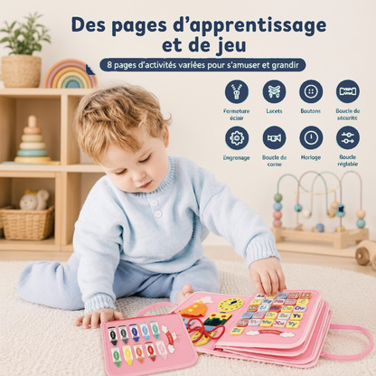 Planche sensorielle Montessori bébé motricité fine 