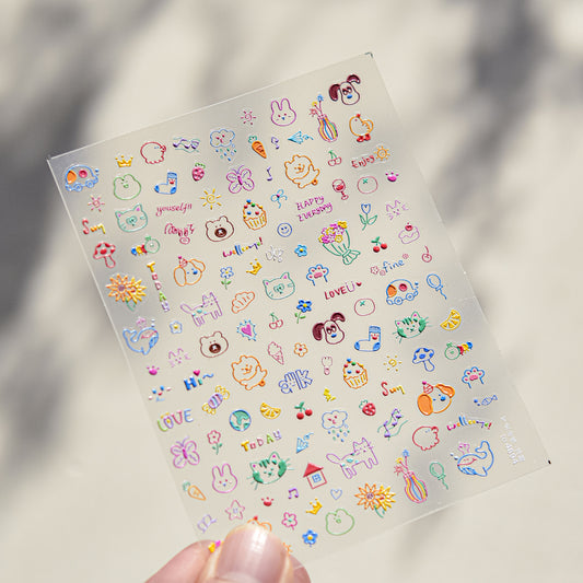 Stickers Nail Art 3D