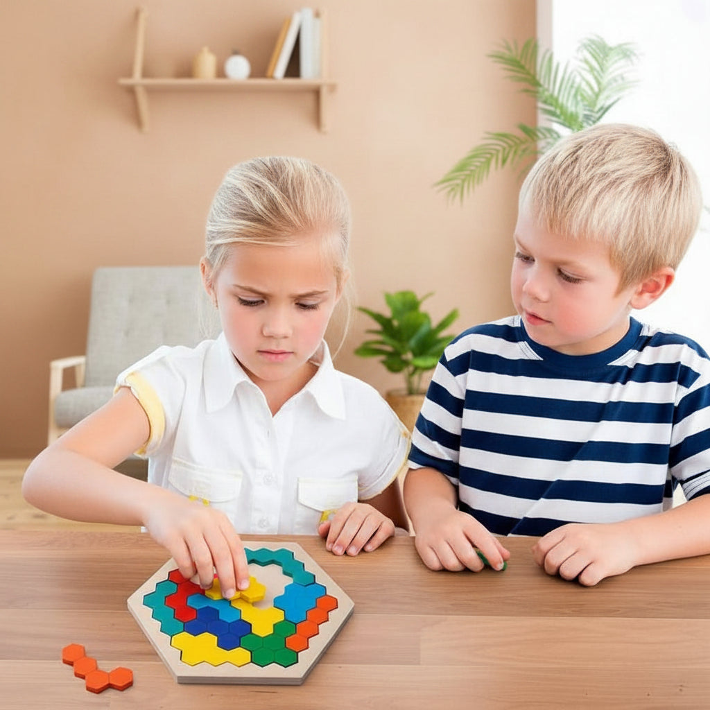 Tangram en bois le puzzle éducatif montessori