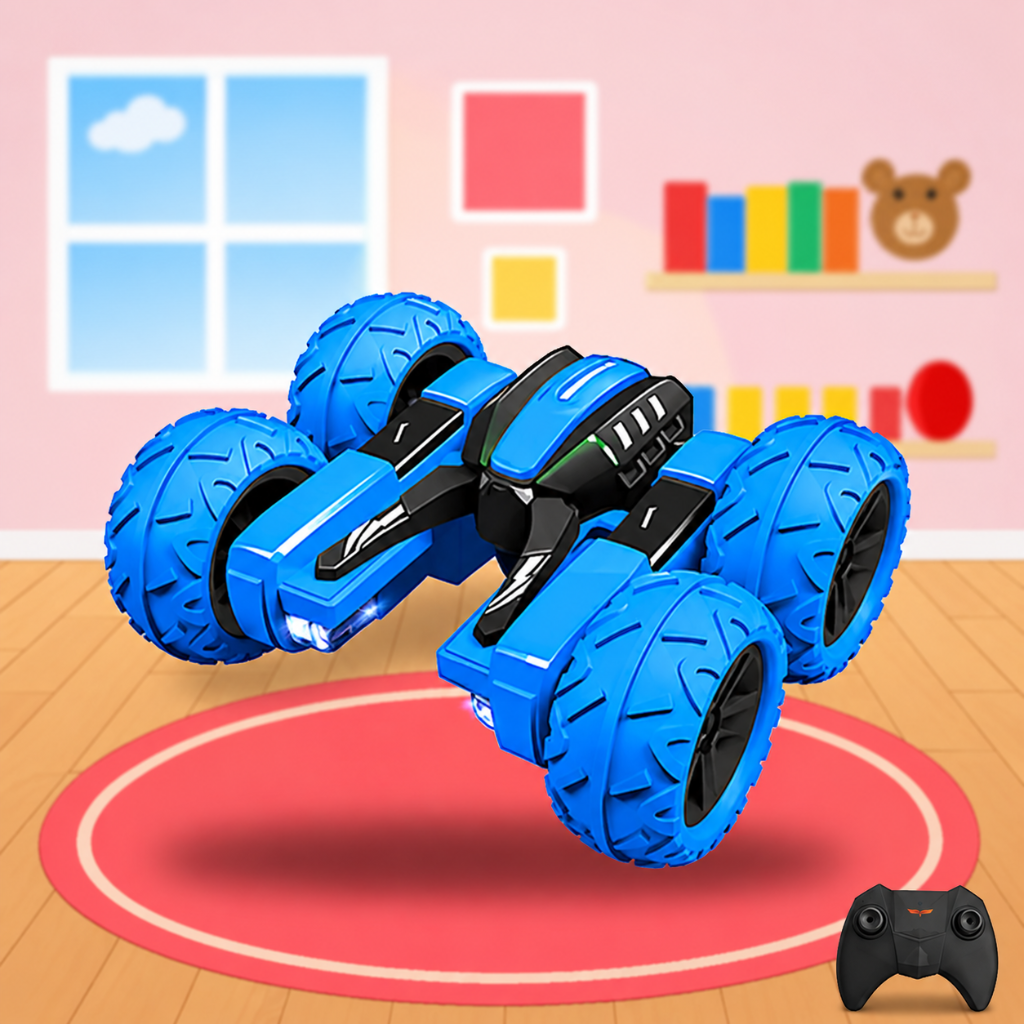 Voiture télécommandée tout terrain TerraStunt™ roulant bleu 