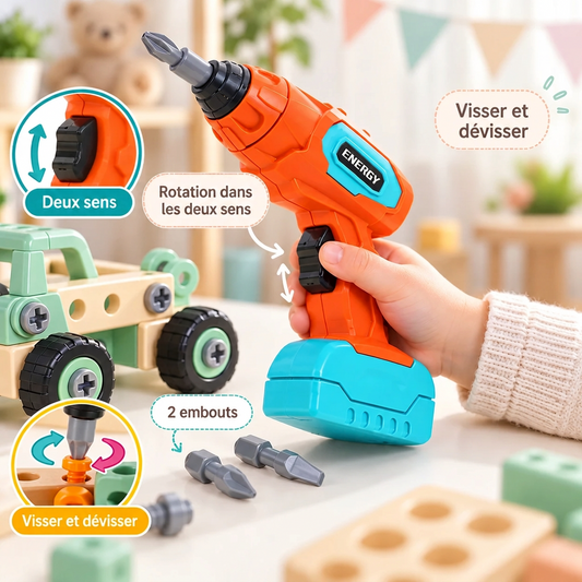 bloc de construction avec pièces colorées