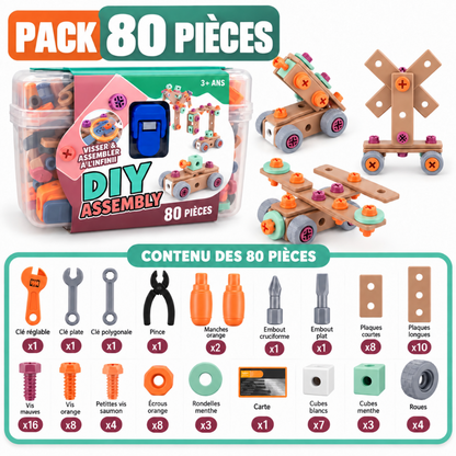 bloc de construction avec mallette pour enfant