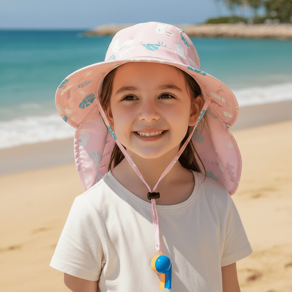 chapeau fille offre une protection efficace du visage
