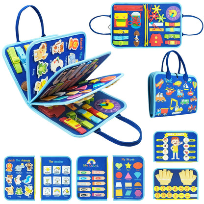 Busy Board Montessori – Planche Sensorielle Éveil Bébé