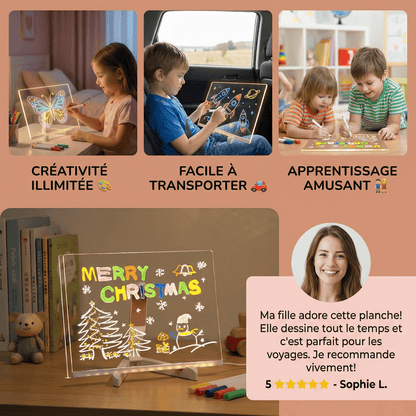 Tableau Lumineux pour Dessiner | CreatiGlow™