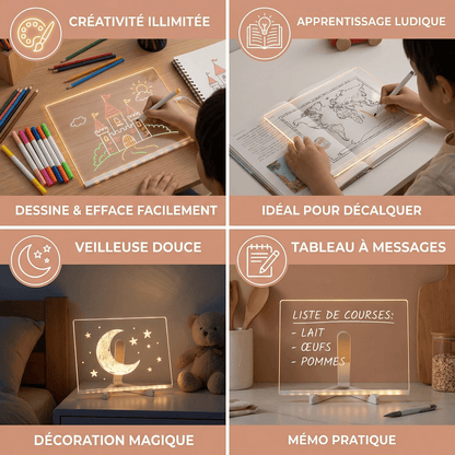 Tableau Lumineux pour Dessiner | CreatiGlow™
