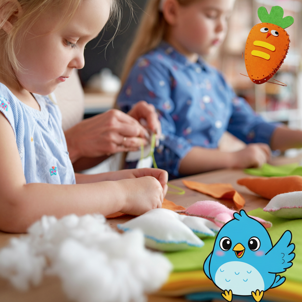 kit couture enfant permet aux enfants de créer leurs propres petits animaux
