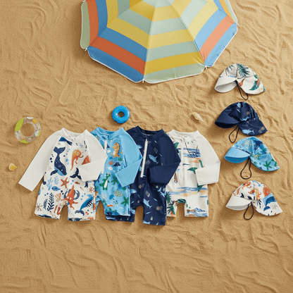 maillot de bain enfant sable parasol