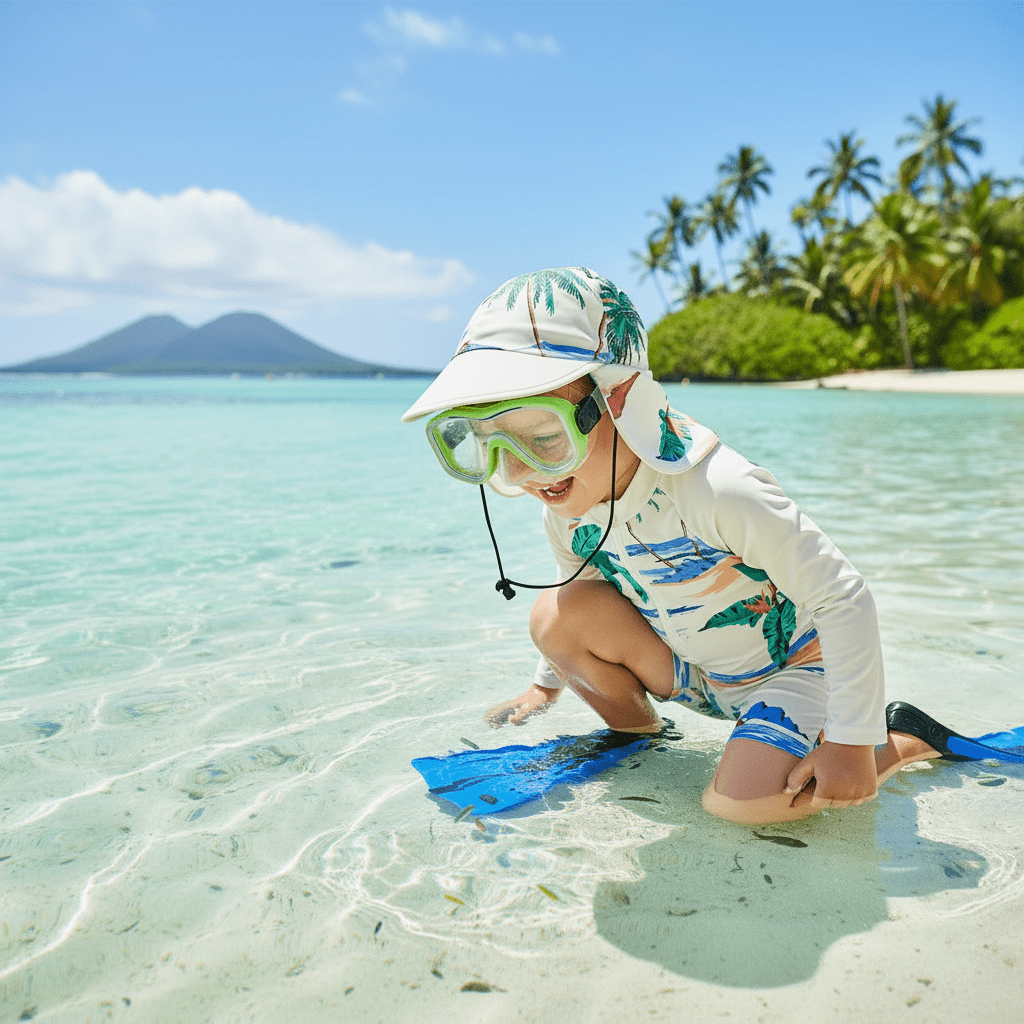 maillot de bain enfant tropical lagon