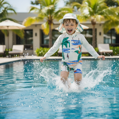 Maillot tropical saut piscine