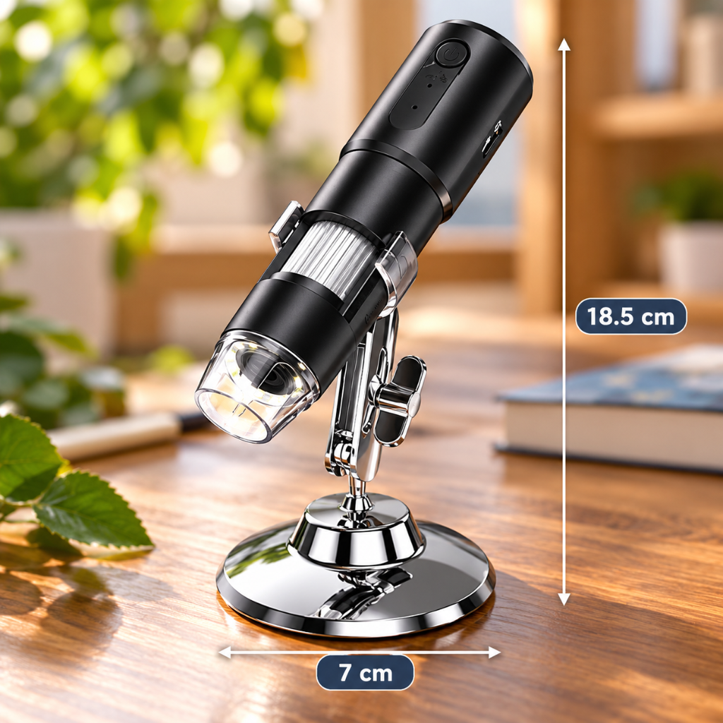 microscope numérique wifi avec grossissement de 50x à 1000