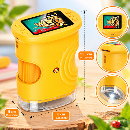 microscope portable enfant avec grossissement jusqu’à 1000x
