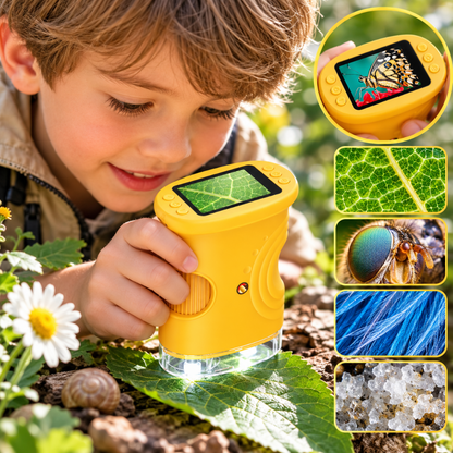 microscope portable enfant orange