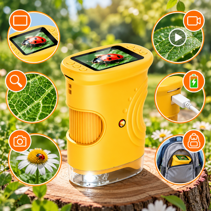 microscope portable enfant rechargeable pour activités scientifiques