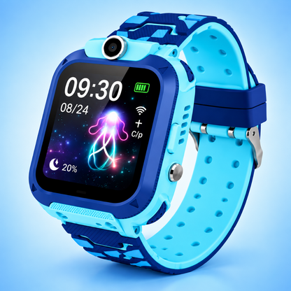 montre connectée enfant bleu pour garcant