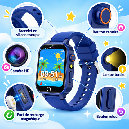 montre connectée pour enfant avec batterie rechargeable 500 mAh