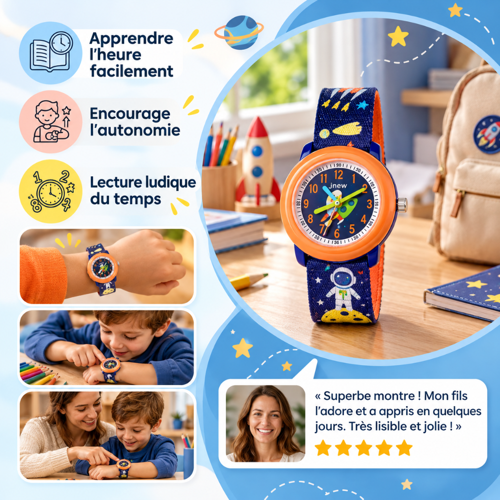 montre enfant portee par un garçon pendant une sortie