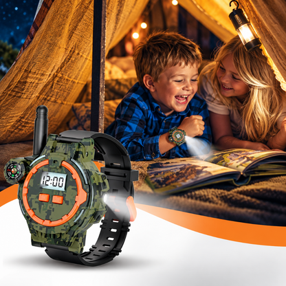 montre talkie walkie enfant utilisée pour communiquer pendant les jeux