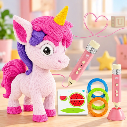 stylo 3d enfant avec support