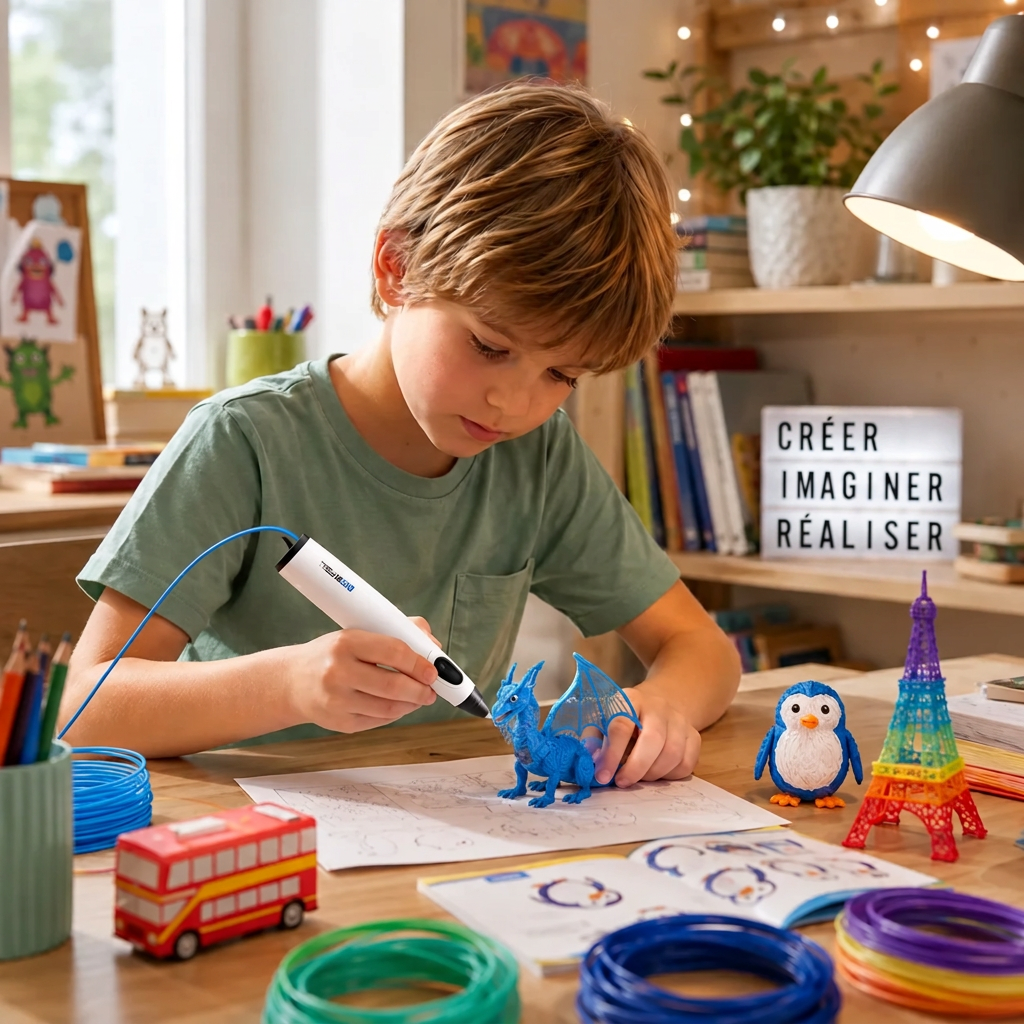 stylo 3d enfant creation sapin