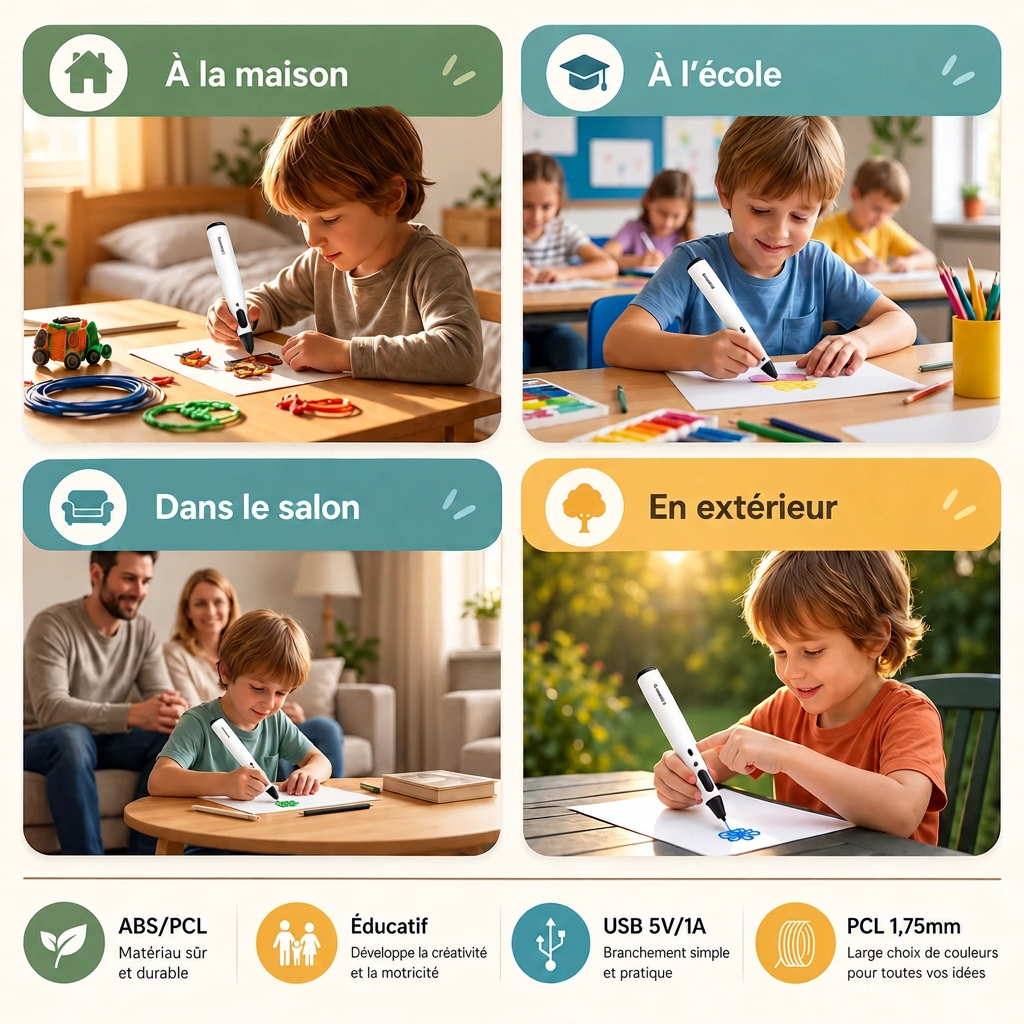 stylo 3d enfant loisirs en famille
