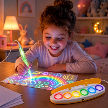 stylo magique lumineux le soir