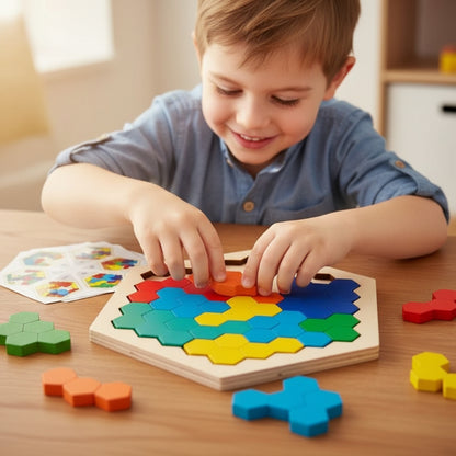 tangram en bois qui renforce les liens