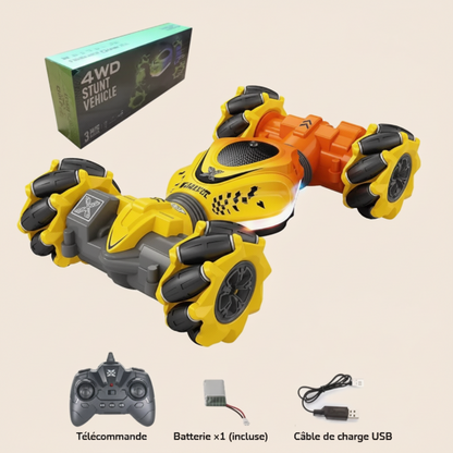 voiture télécommandée enfant FlipRacer cascades et rotation